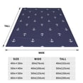 thumbnail image 3 of Pofeuu Anchor Heart Blue Print Ultra-Soft Micro Fleece Blanket,for Bed Or Sofa,All Season Throw Blankets Flannel Blanket-60"x50", 3 of 7