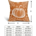 thumbnail image 5 of Orange Fall Pillow Covers 16x16 Set of 2 White Pumpkin Maple Leaf Autumn Themed Thanksgiving Print Decorative Throw Pillows Outdoor Farmhouse Pillowcases Cushion Case Decor for Couch Sofa Bed, 5 of 6