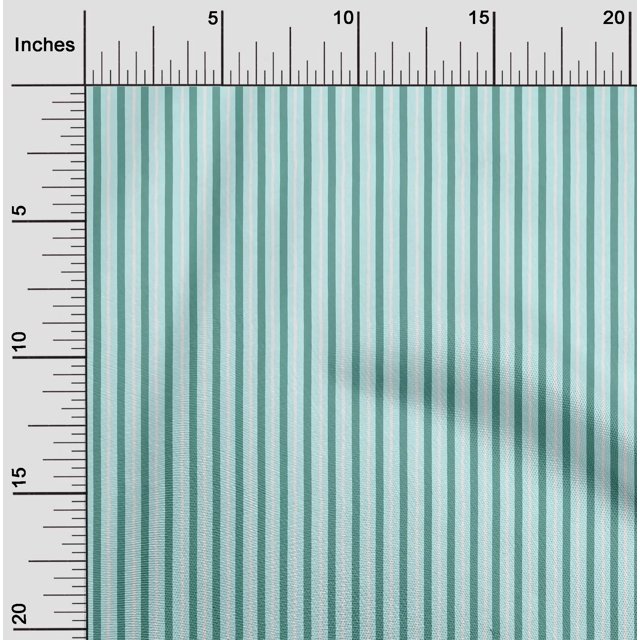 oneOone Tissu Polyester Lycra Bleu Bébé à Rayures Tissu pour Robe Tissu Imprimé au Mètre 56 Pouces de Large