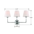 thumbnail image 3 of Crystorama Lighting - Bathroom Vanity - Sylvan 3 Light Bath Vanity in Classic, 3 of 9
