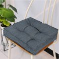 thumbnail image 2 of Kitchen Chair Cushion Thicken Seat Pad, Square Floor Pillow Linen Fabric Tufted Chair Seat Cushion for Dining Office Outdoor Yoga Meditation Tatami 19.5"x19.5" Grey, 2 of 10