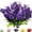 Dark Purple, variant on 6 Pcs Artificial Wisteria Flowers for Outdoor 13.8'' Faux Hyacinth Flowers for Home Porch Decoration Fake Silk Floral for Wedding Spring Garden Fence Porch Outsides Decor,Purple