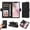 Black, variant on Allytechgroup Flip Wallet Case for iPhone 16e, Premium PU Leather Stylish Pattern Stand Feature Cards Holder Hand Wrist Bumper Phone Case for iPhone 16e, Coffee