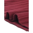 thumbnail image 5 of DARING DIVA V Neck Long Sleeve Tie Waist Pleated A-Line Midi Dress S Wine Red, 5 of 6