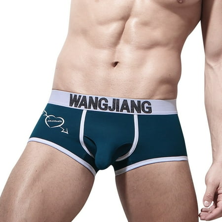 

QWERTYU Men s Comfort Male Stretch Breathable Briefs Pouch Soft Trunks Underwear XL Navy