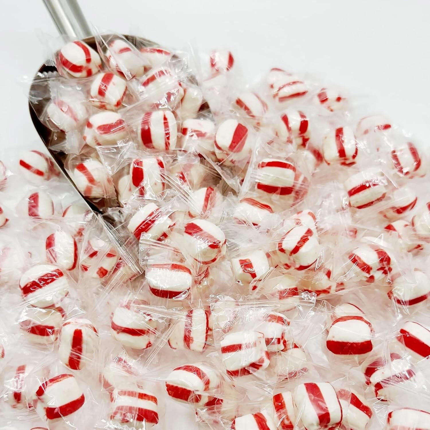 Soft Mint Peppermint Flavored Puffs (Approx. 400 Pieces) Individually Wrapped, Bulk & Delicious Hard Candy (5 Pounds)