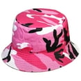 thumbnail image 5 of Bucket Hat for Men Women Unisex 100% Cotton Packable Foldable Summer Travel Beach Outdoor Fishing Hat - LXL Pink Camouflage, 5 of 6