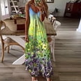 thumbnail image 2 of Vestido largo HUOGUO Fashion para mujer, verano, cuello en V, 2 of 4