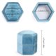 thumbnail image 2 of Velvet Jewelry Ring Box,Hexagon Premium Gorgeous Vintage Double Ring Gift Box with Detachable Lid for Proposal Engagement Wedding Ceremony(Sky Blue), 2 of 4
