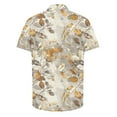 thumbnail image 5 of BiZtdJrK Mens Beach Short Sleeve Shirts Vintage Floral Button Down Shirts Casual Summer Lapel Tops Yellow L, 5 of 6
