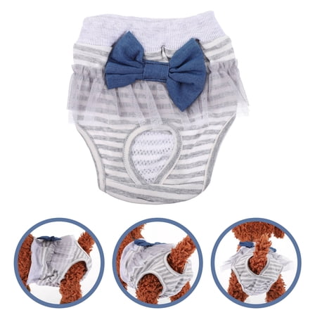 LULULION Washable Female Dog Diapers Dog Diaper Grey Comfortable 1Set