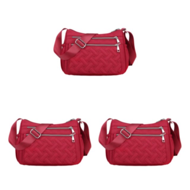 Guardoinrt Multipurpose Premium Crossbody Bag With Large Capacity Polyester Messenger Bag Multiple Occations Gift Premiun winered 3Set