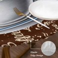 thumbnail image 3 of Coffee Round Tablecloth, Fitted Table Cover with Elastic for 36"-44" Round Tables, Vintage Art Farmhouse Table Cloth Outdoor Indoor Dinning Party Waterproof Tablecloths, 3 of 7