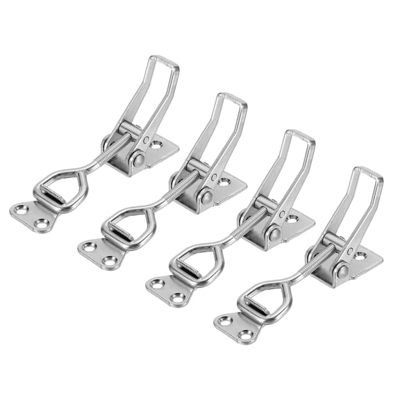 Uxcell 4pcs Adjustable Toggle Clamp M6x34mm 396lbs 4002 Style, Silver