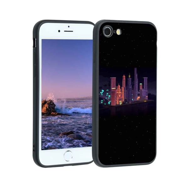 Compatible with iPhone 7 Phone Case, City-Land-54 Case Men Women, Flexible Silicone Shockproof Case for iPhone 7