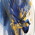 thumbnail image 3 of Designart "Abstract Circle Texture in Dark Blue and Gold V" Modern Geometric Oversized Wall Clock, 3 of 5