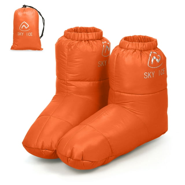 Botines de plumón Zapatillas de camping Zapatillas de plumón de pato cálidas para el invierno Botas