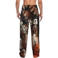 thumbnail image 7 of Salouo Whimsical Halloween Skeletons Print Pajama Pants for Men, Lounge Pants Elastic Waistband Casual Men's sleepwear Loungewear Sleep Pajama Pant -Small, 7 of 7