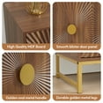 thumbnail image 6 of Wirrytor Set of 2 Fluted Sideboard Cabinet with Doors and Shelves, Buffet Cabinet with Storage,Accent Console Cabinet  for Living Room,  Entryway, Dining (Walnut-4 Doors), 6 of 9