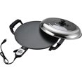 thumbnail image 1 of Plancha eléctrica de 18.5 pulgadas para tortitas Teff, Injera, Anjero, Crepe, Lefse, Mogogo y Mitad, control de calor digital ajustable, distribución uniforme del calor, superficie antiadherente, 1 of 7