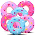 thumbnail image 1 of Miniflotadores inflables para piscina Civaner, paquete de 6 unidades, con forma de rosquilla, 32 cm, 1 of 7