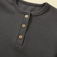 thumbnail image 7 of biudgviw Lounge Shirts for Baby Fall Soft Crewneck Buttons Basic Tees Casual Long Sleeve Girls Boys Cotton T-Shirts, 7 of 7