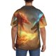 thumbnail image 3 of Fotbe Red And Blue Fire Dragon B Camisa Estampada de Manga Corta para Hombre, Casual de Verano, Estilo Playero, Sin Arrugas-XX-Large, 3 of 5