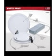 thumbnail image 2 of Satco S11847 20W 8-Inch LED Downlight CCT Selectable 2700K–5000K 2000 Lumens Dual Dimming 120–277V Flat Face Round White IC Air Tight Energy Star Wet Rated, 2 of 12