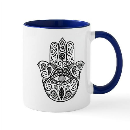 

CafePress - The Hamsa Hand Mugs - 11 oz Ceramic Mug - Novelty Coffee Tea Cup