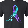 thumbnail image 4 of Inktastic Suicide Prevention Ribbon with Blue and Purple Hearts T-Shirt, 4 of 5