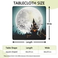 thumbnail image 2 of Spooky Season Stretch Tablecloth 36x36 Inch Square - Elastic Edge Design with Halloween Theme for Dining Table Protection, 2 of 6