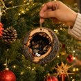 thumbnail image 5 of TanSiDing Christmas Cats Tree Hole Series Acrylic Christmas Tree Ornaments, Cute Transparent Cat Hanging Decor for Winter Wonderland Xmas Tree Window Wreath Festive Home Holiday Party Supply, 5 of 6