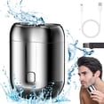 thumbnail image 1 of 2026 New Model Mini Dual-Head Electric Shaver, Electric Mini Portable Razor, Pocket Size Washable Double Head Razor, Rechargeable Waterproof Compact Electric Shaver for Home, Car, Travel (Silver), 1 of 7