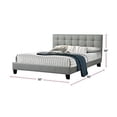 thumbnail image 3 of Poundex Gray Fabric Full Size Platform Bed Frame, 3 of 3