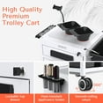 thumbnail image 5 of Tasalon Metal Rotating Makeup Organizer with 2 Compartments, White, 5 of 7