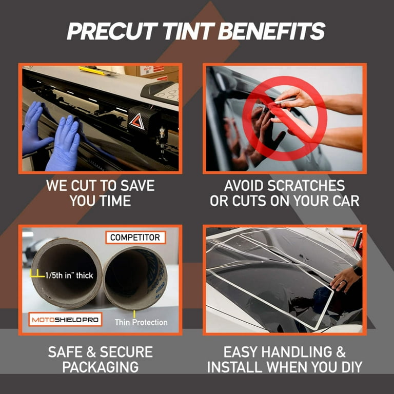 Motoshield Pro Tinta Ceramica 75%: Addio Caldo! Protezione Solare 3in1 Per Vetri Auto (2Mil, 24x10 Piedi) - 2
