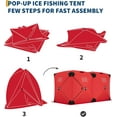 thumbnail image 7 of RONSHIN Pop Up Ice Fishing Shelter 140"x70"x79" Ice Fishing Tent Insulated Hub-Style Shelter with Waterproof Oxford Fabric, Includes Anchors, Ropes & Carry Bag for 2 to 8 Persons, 7 of 7