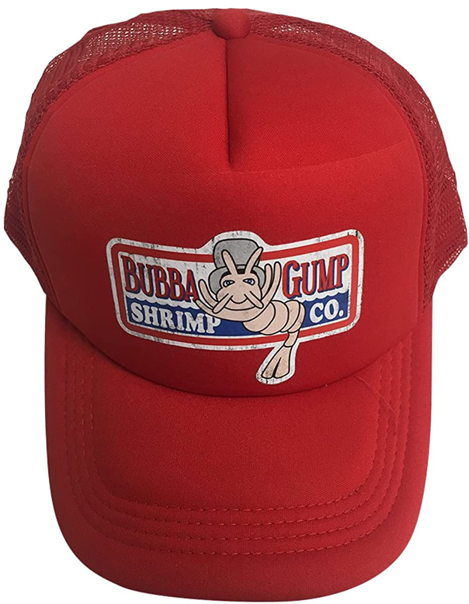 Custom Bubba Gump Shrimp Co. Printed Unisex Adult Truckers Hat Cap Red  Solid 