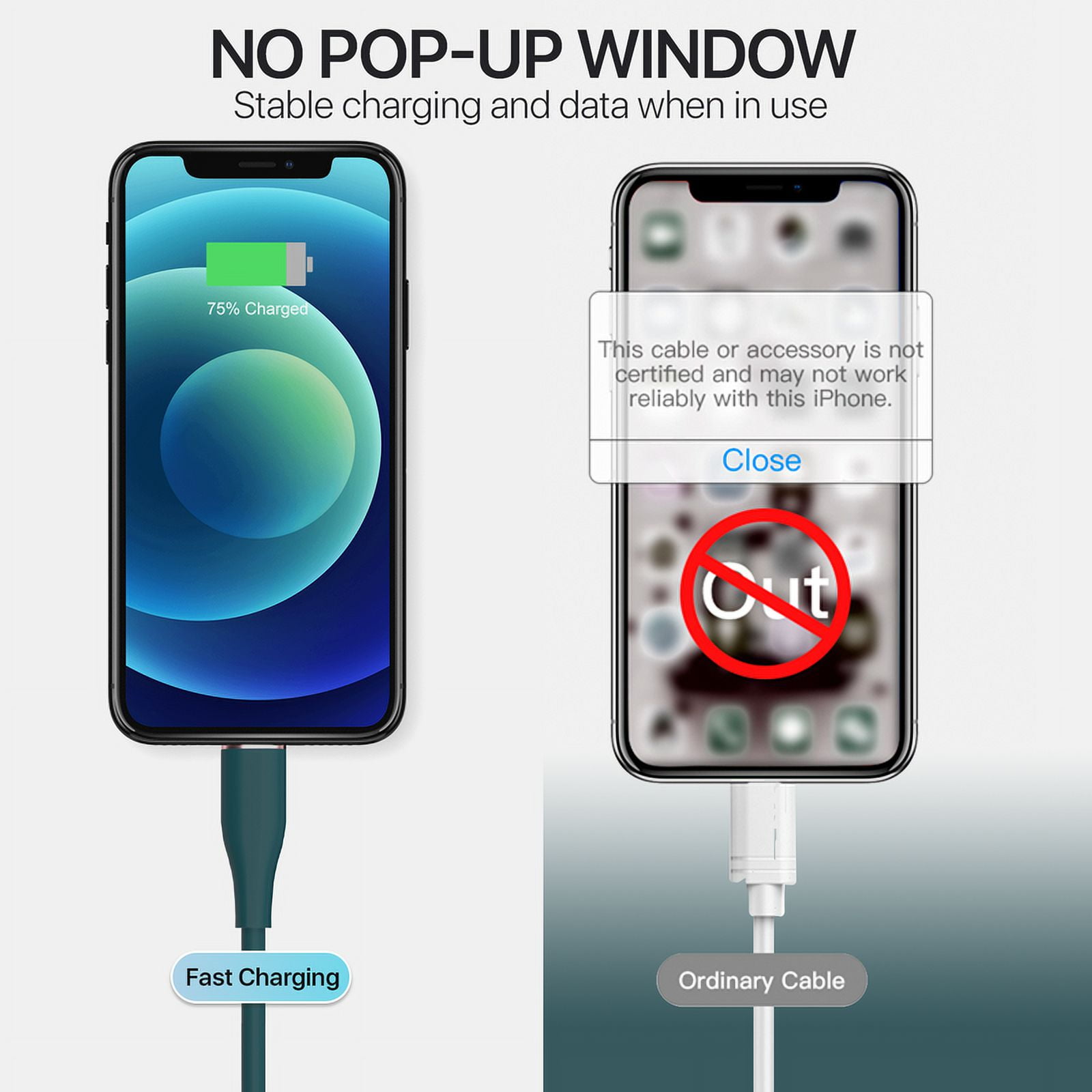 LAX Gadgets Apple MFi Lightning Cable Certified??4 Feet Teal Nylon Polycarbonate USB Cable iPhone,Compatible with iPhone 14/13/12/11/Pro/X/Max,Fast Charging Lightning Cable Lightning Cable