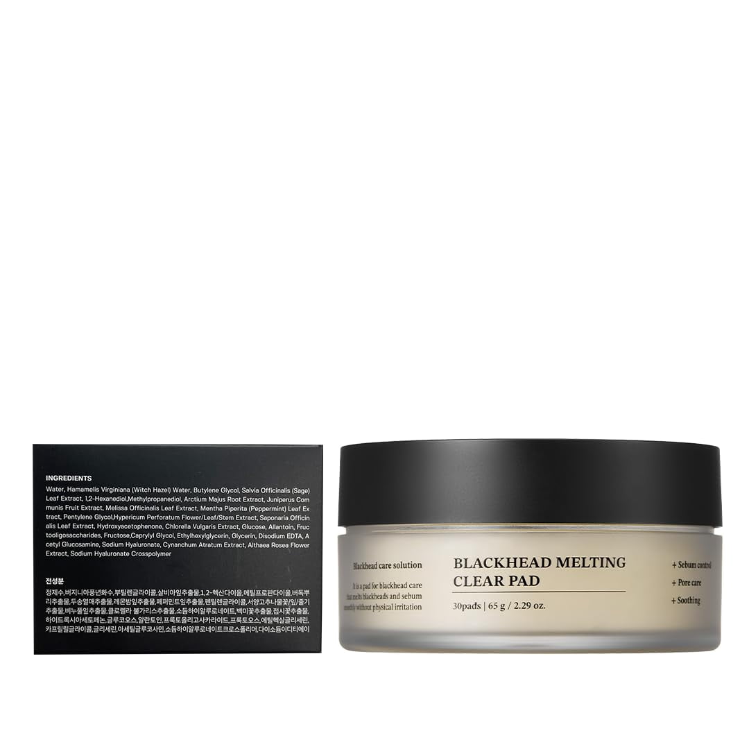 SUNGBOON EDITOR Blackhead Melting Clear Pad 65g(30 counts) | Blackhead Remover Pad, Pore Minimizing | Deep Cleansing & Pore Unclogging | Clears Blackhaed| Korean Skincare