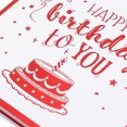 thumbnail image 2 of NFTIGB 3D Pop-Up Birthday Greeting Card with Music and LED Light, Exquisite Paper Cake Design in Red Color, Includes Envelope, 5.9 inches / 15 cm Square Folded Size for Loved Ones, 2 of 9