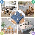thumbnail image 2 of 60x60 Inch Waterproof Square Tablecloth, Thickened Polyester Table Cover for Dining & Parties, Floral Print, 2 of 6