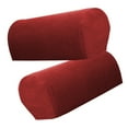 thumbnail image 6 of 4Pcs Stretch Spandex Sofa Armrest Covers Recliner Armchair Slipcovers Red Red, 6 of 8