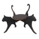 thumbnail image 4 of Estante decorativo de esquina de madera con silueta de gato para plantas, para uso en interiores y exteriores. Negro, 4 of 9