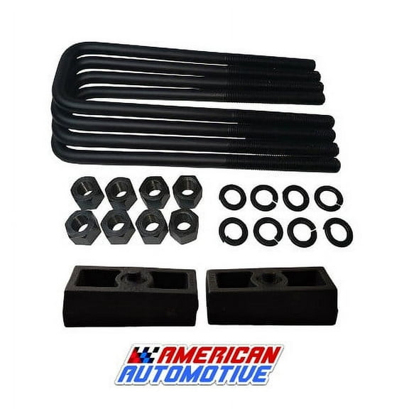 For Tacoma 6-Lug, Tundra 2.5" Rear Lift Steel Blocks   Extra Long 10" U Bolts 2W