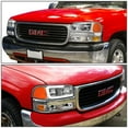 thumbnail image 2 of DNA Motoring For 99-07 GMC Sierra Yukon XL 4pcs Bumper Parking Headlight Lamps Chrome/Amber, 2 of 6