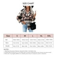 thumbnail image 6 of Women's Long Sleeve with Pockets, Soft & Breathable Grey L Autumn/Winter Plaid Shirt Jacket, 6 of 6