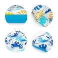 thumbnail image 4 of 2-Piece Float Set Lounger Inflatable Pool Floats, Translucent Adult Inflatable Reclining Chair, Pedal and Cup Holder, White and Blue, 4 of 7
