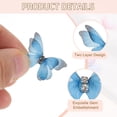 thumbnail image 3 of 20Pack Sheer Mesh Butterfly Appliques, 30mm Butterflies Patch, Blue Black, 3 of 7