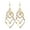 Golden, variant on Female Sequins Spiral Pendant Hook Earrings Long Wave Dangle Wedding Jewelry,Golden